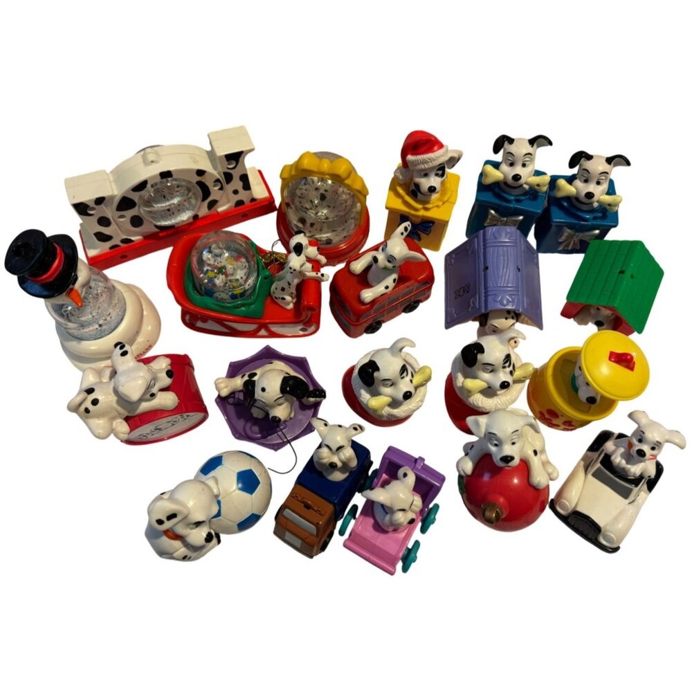 101 Dalmations Setof 21 Disney McDonalds Cars Presents Christmas SnowGlobe